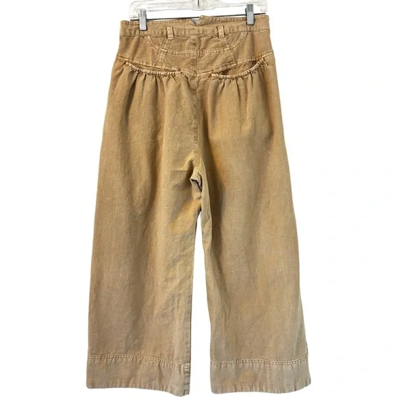 FREE PEOPLE Sweet Talk Chino Pants in Croissant Tan Size 6 - Picture 8 of 12